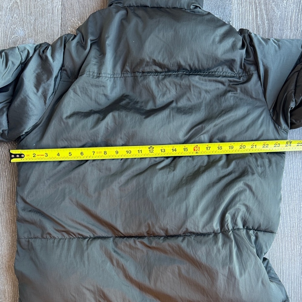Good American Dark Green Puffer Coat *missing belt* - Picture 9 of 9